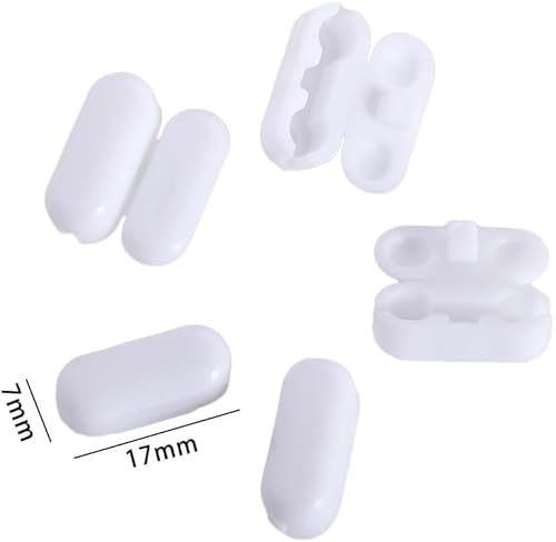 20Pcs White Roller Blinds Pull Cord Connector Curtain Chain Connector Plastic Replacement Vertical Roman Roller Blind Ball Chain Cord Connector Clips for Window Roller Window Shades Window Treatments - Image 7