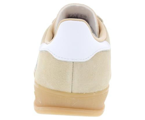 Image of adidas Gazelle Indoor Womens Shoes Size 9.5, Color: Magic Beige /Footwear White /Gum 3-Brown