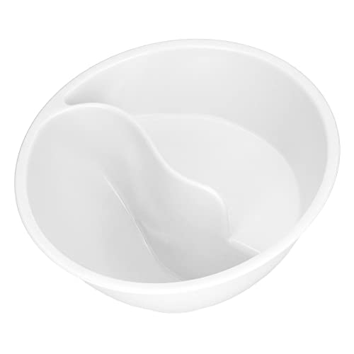 Garosa Divided Cereal Bowl Anti Soggy Stackable Snack Bowl for Salad Sauces Nuts Sprinkles Dips Soup Croutons Fries White - Image 4