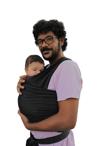 Wrap Sling 100% Algodão Carregador de Bebê cor: Preto