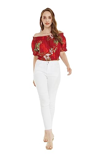 Image of Matchable Family Hawaiian Luau Men Women Girl Boy Clothes in Pineapple Garden Burgundy