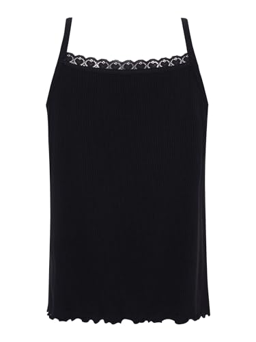 Jugaoge Kids Girls Sleeveless Lace Trim Spaghetti Strap Camisole Vest Tank Tops Basic Ribbed Undershirts4