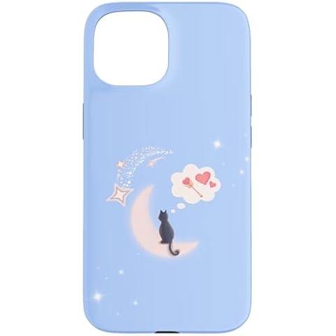 Kawaii iPhone 15 Moon Case Cover