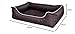 Lebon - Hundebett Paula - 4 Größen - Schwarz - Bordeaux - Türkis - Braun- Grau- Beige - Robust und wasserabweisend - Waschbar - Made IN EU (L, Dunkelbraun)