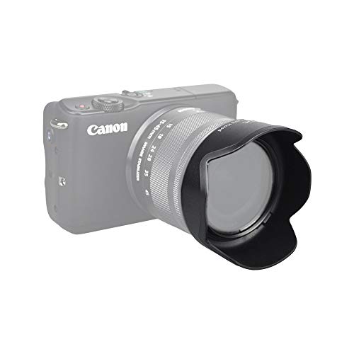 Image of JJC LH-EW53 Bayonet Lens Hood for Canon EF-M 15-45mm f /3.5-6.3 is STM Lens, Replaces Canon EW-53