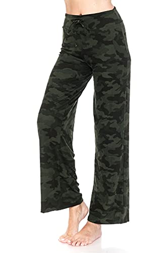 Image of Leggings Depot Women's Wide Leg Drawstring Pajama Pants for Lounge, Sleep