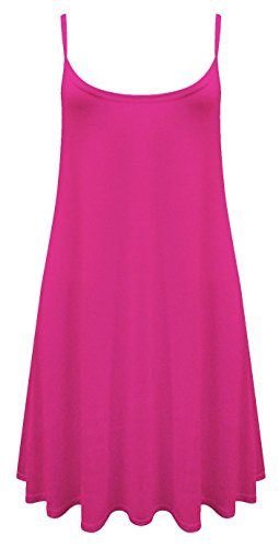 WearAll Mini-Kleid für Damen mit Trägern, ärmellos, Übergröße, Gr. 44-54 Gr. 42/44, kirschrot