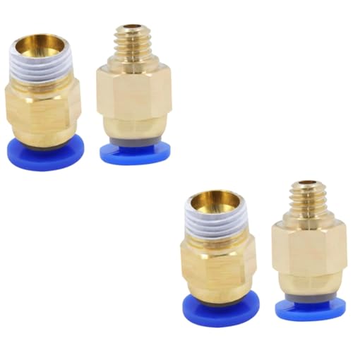 Gadpiparty 8pcs External Thread Through Connector Pneumatic Component Pneumatic Quick Connector Air Tools for Printer