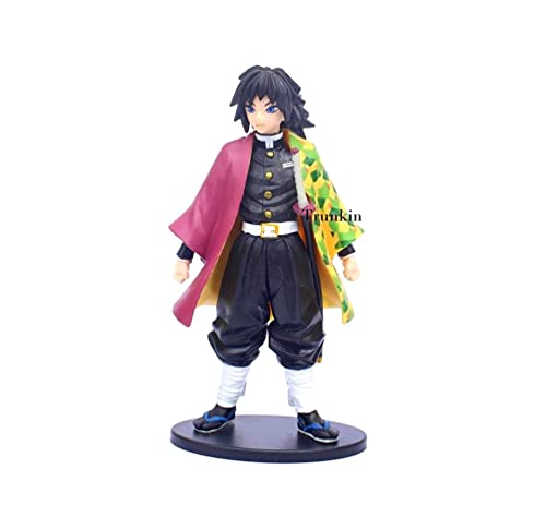 Image of Trunkin Rubber Demon Slayer Giyu Tomioka Kimetsu No Yaiba The Reigning Water Hashira Action Figure Figurine With Stand Model B Figurine,10 cm