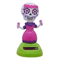 Kezvmhy Solar Dance Toy | Cute Skull Head Figure for Cars - Durable Outdoor Decoration, Car Truck RV Accessories