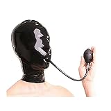 Erstickungsmaske Erotische Maske Latexmaske Cosplay Mit Reißverschluss Natürliches Latex Aufblasbare Maske Reißverschluss Auf Der Rückseite,L