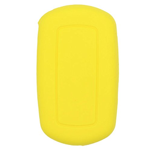 BROVACS Silicone Cover Protector Case Holder Skin Jacket Compatible with LAND ROVER 2 Button Flip Remote Key Fob CV2702 Yellow - Image 2