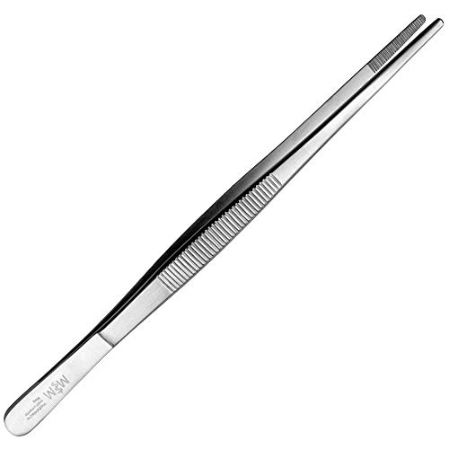May - Kochpinzette 20 cm lang - Küchenpinzette - Grillpinzette - Grillzange - Pinzette aus Edelstahl