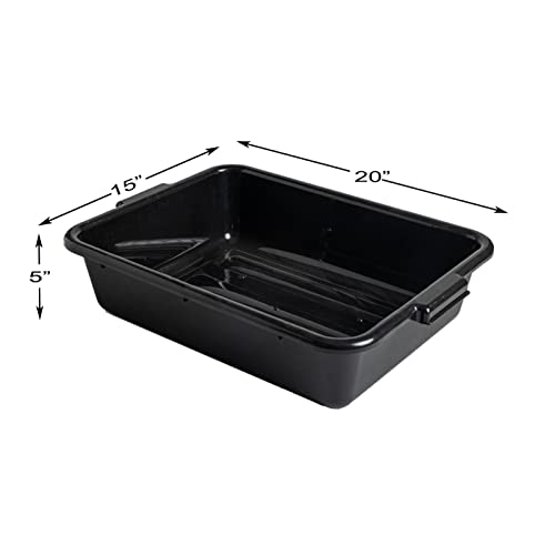 Luston 4-Pack Bus/Utility Box, 4.6 Gal/17.6 L Commercial Storage Box,Commercial Bus Tub/Bin, Black #TOP1