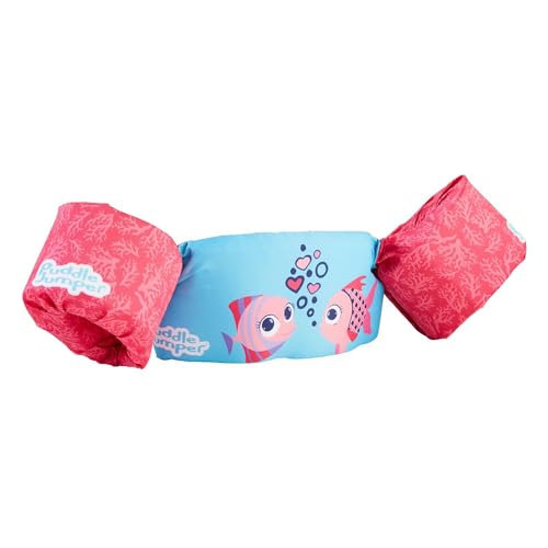 Stearns Original Puddle Jumper Kids Life Jacket | Life Vest for Children, Coral Fish, 30-50 Pounds