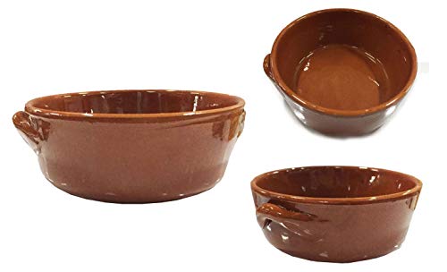 Teglie Tegamini Alti in Terracotta Conf 6pz