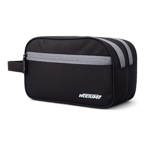 Image of Wooum Polyester Toiletry Bag for Men & Women, Travel Pouch for Toiletries Shaving Kit & Cosmetics, Water Resistance Pouch for Travel Accessories, Organizer Travel Pouch for Make Up, Black