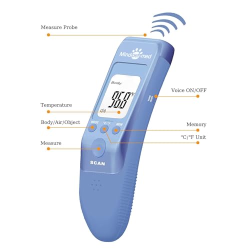 Mindpet-med Non-Contact Pet Thermometer for Dogs Classic Fast Clinical, 3 Modes (Body, Object Surface, Room) - Image 3