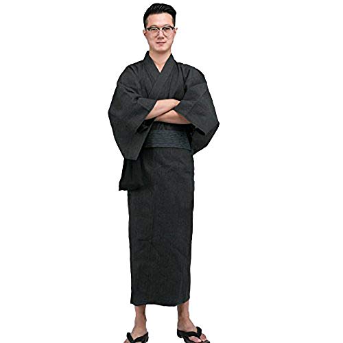 MAYSONG Men's Japanese Kimono Home Robe Pajamas Dressing Gown (L) MAYSONG Men's Japanese Kimono Home Robe Pajamas Dressing Gown (L)