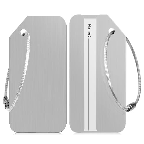 Travelambo Luggage Tags & Bag Tags Stainless Steel Aluminum2