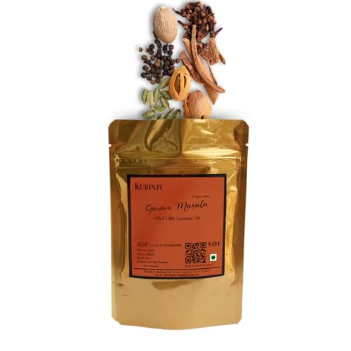 Image of Kurinjy Garam Masala - Whole Spice Mix | Cardamom, True Cinnamon, Clove, Black Pepper, Nutmeg & Mace | Essential-Oil-Rich Kerala Spices | For Rich Aroma & Rewarding Flavour | 50 g