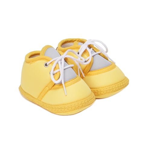 Image of Neska Moda 6 To 12 Months Baby Boys & Baby Girls Cute Soft Cotton Pre-Walker Lace Booties-BT4713
