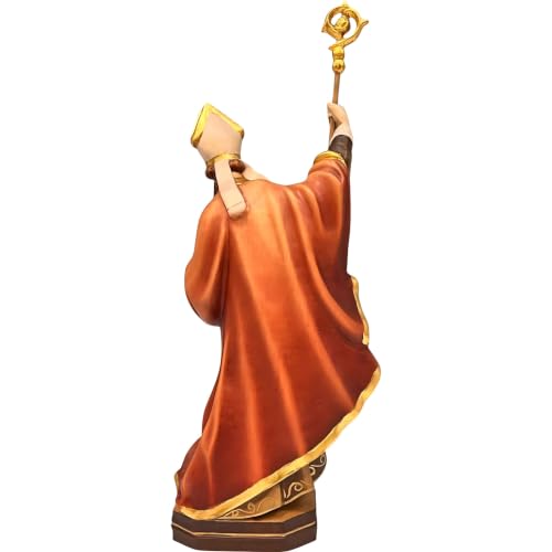 Saint Massimo de Tréviri figurine crèche bois peinte main