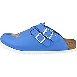 Schuhweite: Schmal BIRKENSTOCK Damen Kay Birko-Flor Clogs, 38 EU Schmal, Blau Dog Blue