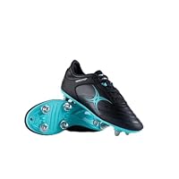 Gilbert BootX15 Lo6S Kids Rugby Boots Black/Aq 3.5