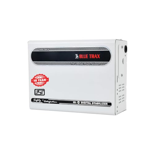 Image of BLUETRAX 4 KVA 3200W Voltage Stabilizer | 165V-300V | Copper Automatic Hanging Digital Multipurpose | For All Inverter & Non-Inverter up to 1.5 Ton AC | ISI Certified | 10 Years Warranty