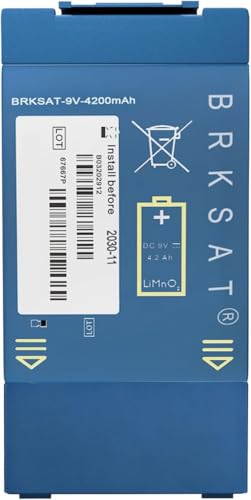 Brksat M5070A Replacement Battery M5066A M5068A Compatible with Defibrillator Home AED Replace Battery - 9V 4200mAh High Capacity | Long-Lasting Stable Power Quick Tool-Free Change