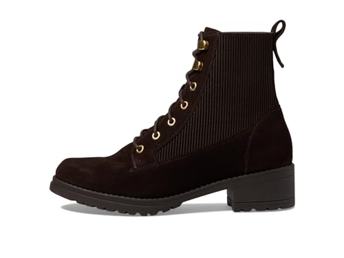COLE HAAN WOMENS CAMEA WP COMBAT BOOT II, DARK CHOCOLATE SUEDE WATERPROOF, 5 C US - image 4