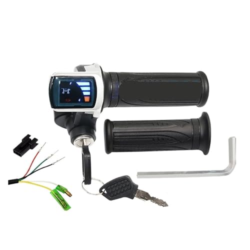 Szwaldaper Vehículo eléctrico con batería de litio, for triciclo 24/36/48 Mango del acelerador con bloqueo Pantalla de carga Interruptor de control de velocidad Pantalla de visualización de scooter el