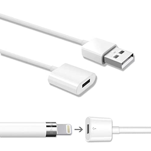 Design for Apple Pencil Charger Charging Adapter Compatible with Apple Pencil 1st Generation,3.3FT iPencil 1 Gen Accessories Charger Cable (1 Pack)