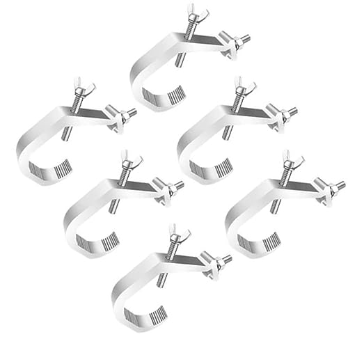 Naisfei 6 abrazaderas de luz de escenario, abrazaderas para luces de luz, abrazadera de aleación de aluminio resistente, montaje de gancho de montaje, abrazaderas para iluminación de DJ, luces de