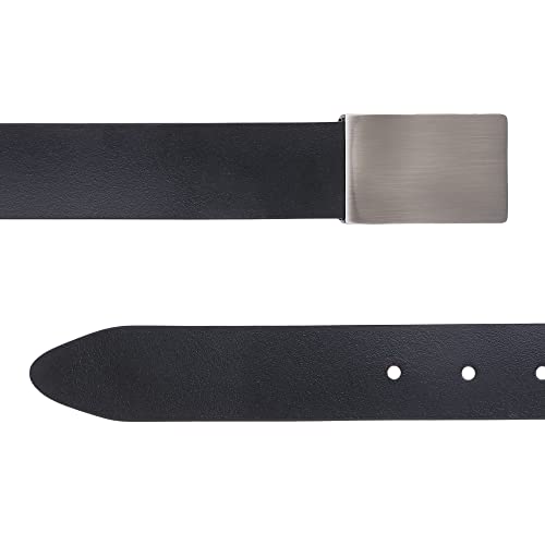 Image of USL Formal /Casual Black Tan Brown Color Genuine Leather Belts For Men (34, Black)