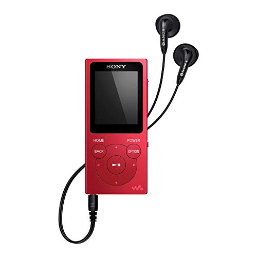 Sony NW-E394 Walkman 8GB Digital Audio Player (Red) with Knox Gear Hardshell Case