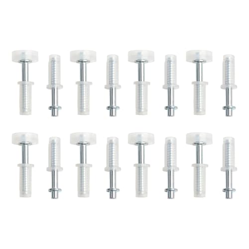 Kit de herrajes para puertas plegables de 32 piezas: ruedas guía y pivotes superiores para puertas empotradas. Herraje duradero de acero y plástico. miniatura 3