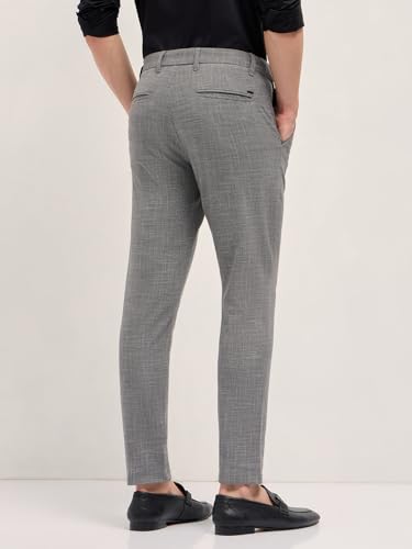Image of THE BEAR HOUSE Men's Blue Regular Fit Formal Trouser