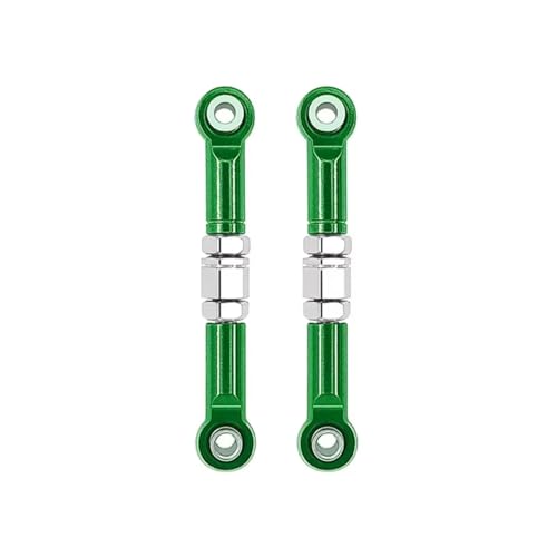 Rc Special Connecting Rod for MJX H16 16207 16208 16209 16210 1/16 2pcs Metal Front Steering Rod Steering Links RC Car Parts and Accessories Upgrades Replacement Use(Green)