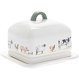 country life magazine contact Material: Keramik Lesser & Pavey Butterschale mit Deckel Butterdose Country Life Farm mit Motiv: Tiere vom Bauernhof