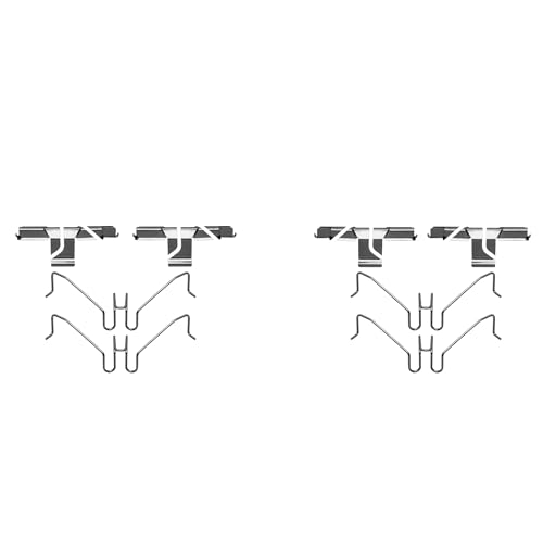 Image of Detroit Axle - Rear Ceramic Brake Pads w /Hardware Replacement for 2004-2006 Ford E-150 Club Wagon - 2pc Set
