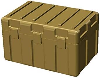 Caja de tránsito militar TB415 de color marrón oscuro coleccionable compatible con minifiguras de ladrillo de juguete