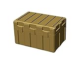 Dark Tan TB415 Military Transit Box Compatible with Toy Brick Minifigures