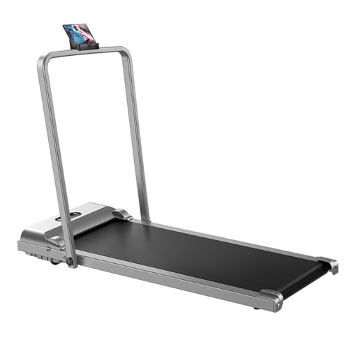 Image of 2 in 1 Under Desk Electric Treadmill Motorized Exercise Machine with Remote Control and LED Display, Walking Jogging Machine for Home /Office Use,Gray