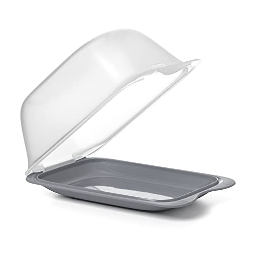 Foto von TATAY Aufschnittboxen für Kühlschrank | 1 Stück | Käsedose mit Deckel, Stapelbar | Geeignet für Gefrierschrank, Mikrowelle und Spülmaschine | BPA-frei, 12x7,8x18 cm, Zufällige Farbe