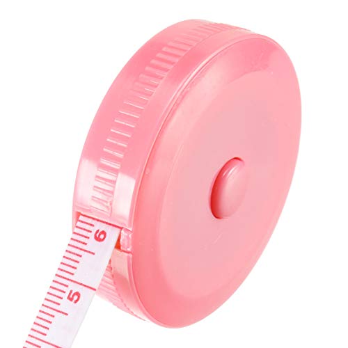 Cinta métrica de tela rosa 1.5 m retráctil paquete de 3 miniatura 3