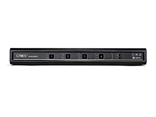 Image of Vertiv Avocent Cybex Secure MultiViewer KVM Switch, 16 Port, Dual AC, Universal DisplayPort, Common Access Card (CAC), Cursor Navigation Switching (CNS), NIAP Version 4.0 Certified (SCMV285DPH-400)