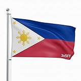 Philippines Outdoor Flag - Large 3' x 5', 2-Sided Weather-Resistant Polyester