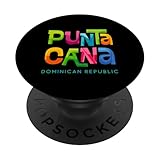 Punta Cana, República Dominicana, Diseño Tropical Retro PopSockets PopGrip Adhesivo